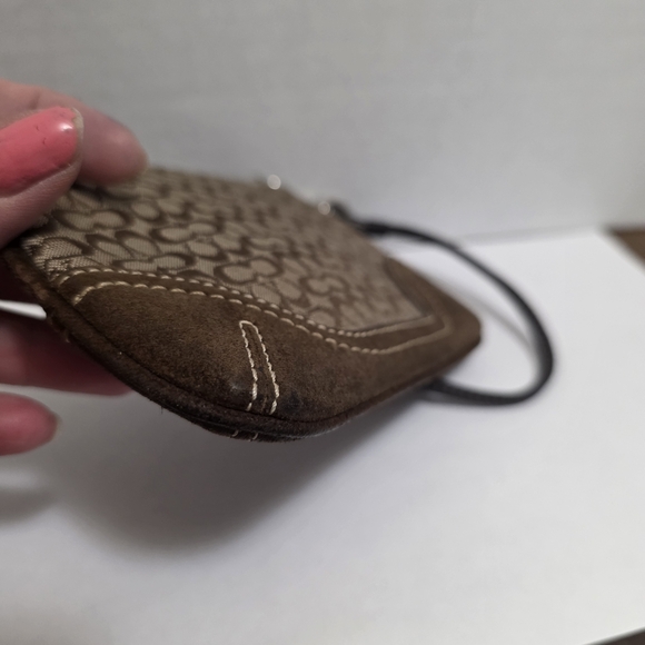 Coach Signature Mini C's & Suede Wristlet With Original Hangtag - Picture 6 of 10